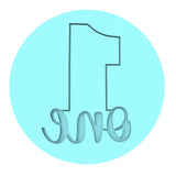 Number One Cookie Cutter | Stamp | Stencil birthday Cookie Cutter Lady MINI - 2 Inches (5cm) Debosser ONLY