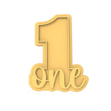 Number One Cookie Cutter | Stamp | Stencil birthday Cookie Cutter Lady