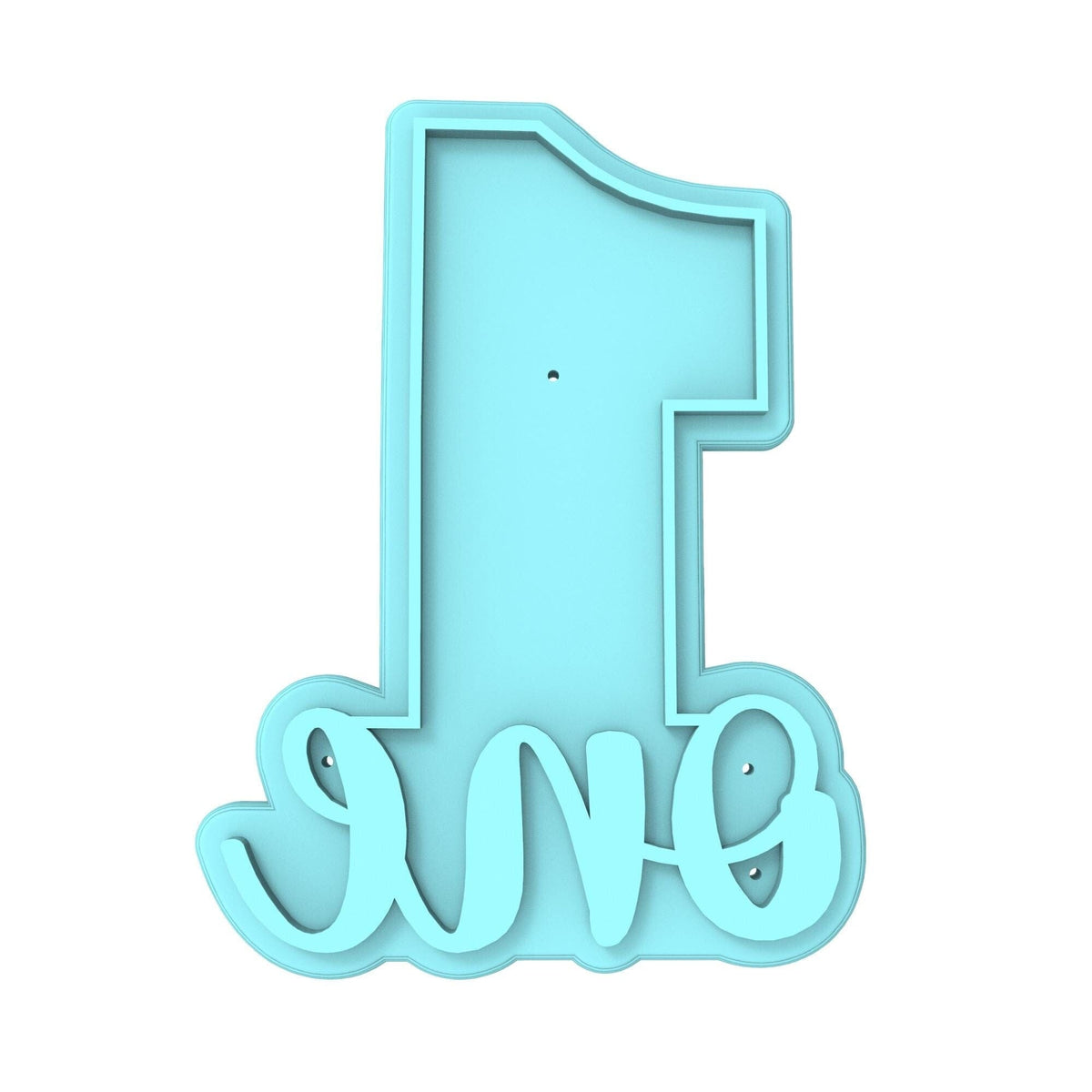 Number One Cookie Cutter | Stamp | Stencil birthday Cookie Cutter Lady MINI - 2 Inches (5cm) Stamp ONLY