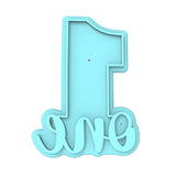 Number One Cookie Cutter | Stamp | Stencil birthday Cookie Cutter Lady MINI - 2 Inches (5cm) Stamp ONLY