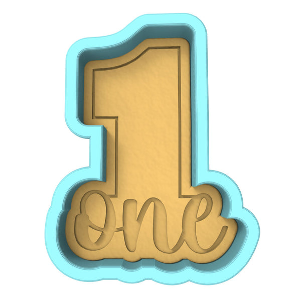 Number One Cookie Cutter | Stamp | Stencil birthday Cookie Cutter Lady 