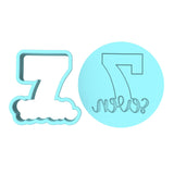 Number Seven Birthday Cookie Cutter | Stamp | Stencil Cookie Cutter Lady 