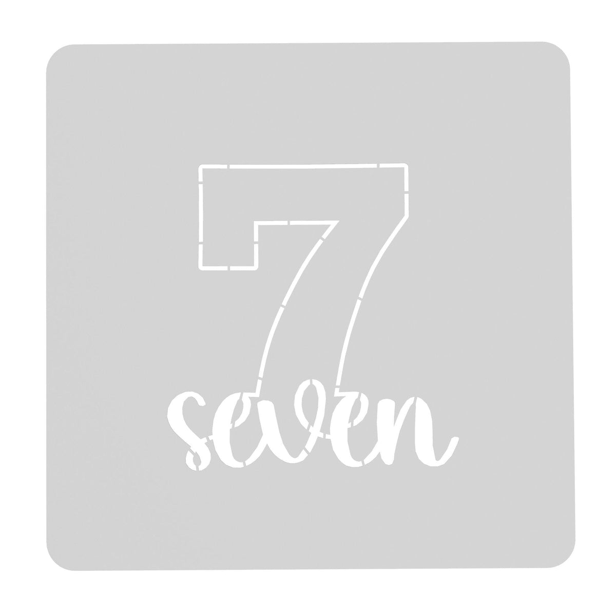 Number Seven Birthday Cookie Cutter | Stamp | Stencil Cookie Cutter Lady 