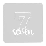 Number Seven Birthday Cookie Cutter | Stamp | Stencil Cookie Cutter Lady 