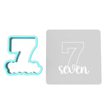 Number Seven Birthday Cookie Cutter | Stamp | Stencil Cookie Cutter Lady 