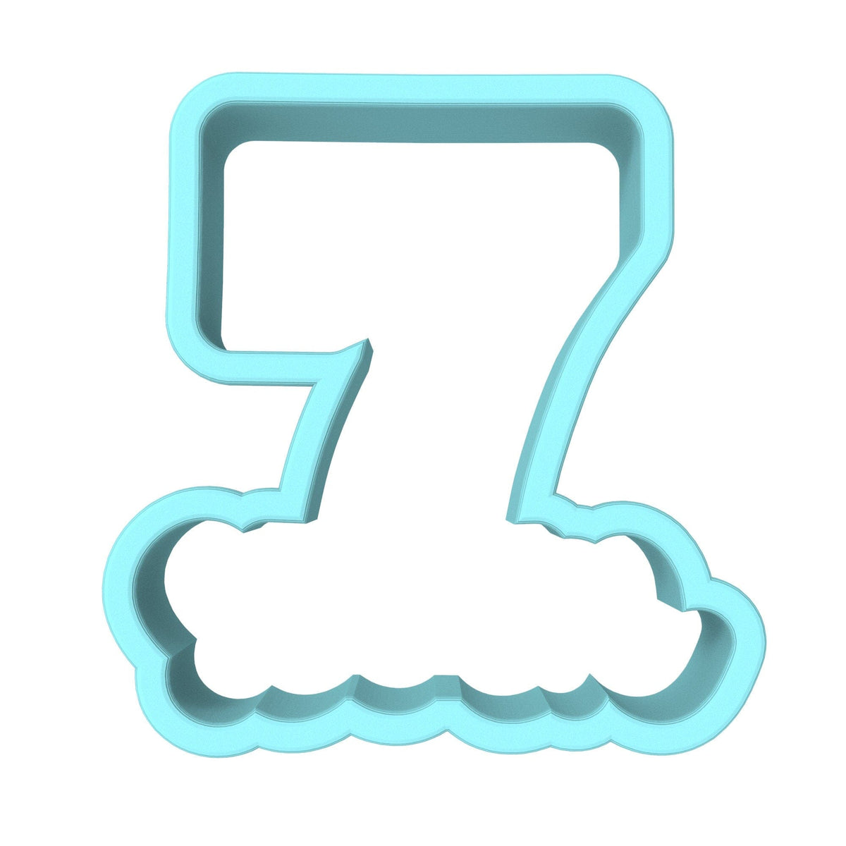 Number Seven Birthday Cookie Cutter | Stamp | Stencil Cookie Cutter Lady 