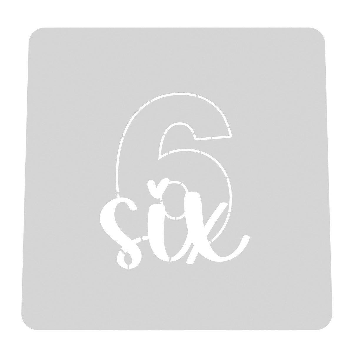 Number Six Birthday Cookie Cutter | Stamp | Stencil Cookie Cutter Lady 