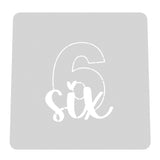Number Six Birthday Cookie Cutter | Stamp | Stencil Cookie Cutter Lady 