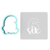 Number Six Birthday Cookie Cutter | Stamp | Stencil Cookie Cutter Lady 