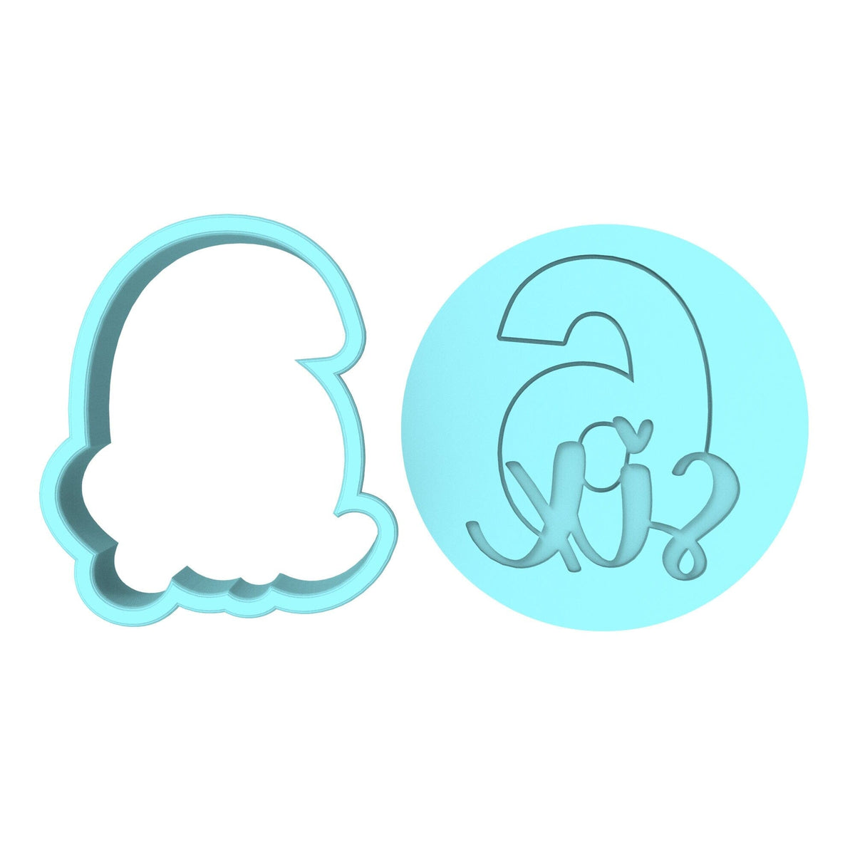 Number Six Birthday Cookie Cutter | Stamp | Stencil Cookie Cutter Lady 