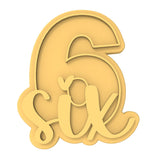 Number Six Birthday Cookie Cutter | Stamp | Stencil Cookie Cutter Lady 
