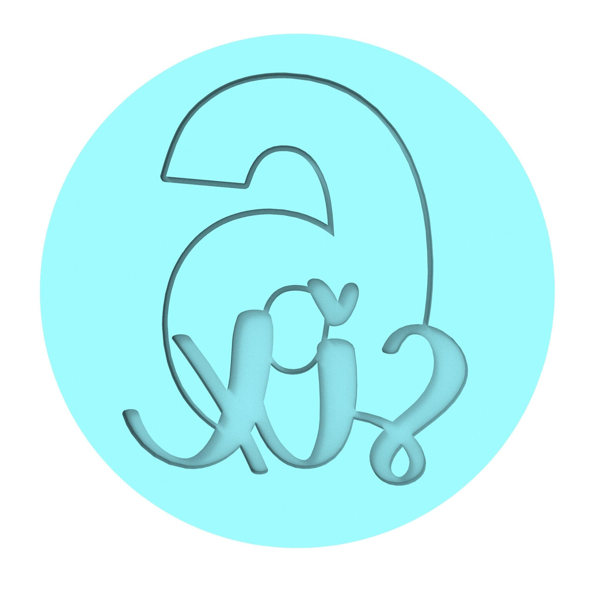 Number Six Birthday Cookie Cutter | Stamp | Stencil Cookie Cutter Lady 