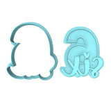 Number Six Cookie Cutter | Stamp | Stencil birthday Cookie Cutter Lady MINI - 2 Inches (5cm) **BUNDLE** Cutter + Stamp 