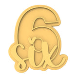 Number Six Cookie Cutter | Stamp | Stencil birthday Cookie Cutter Lady 