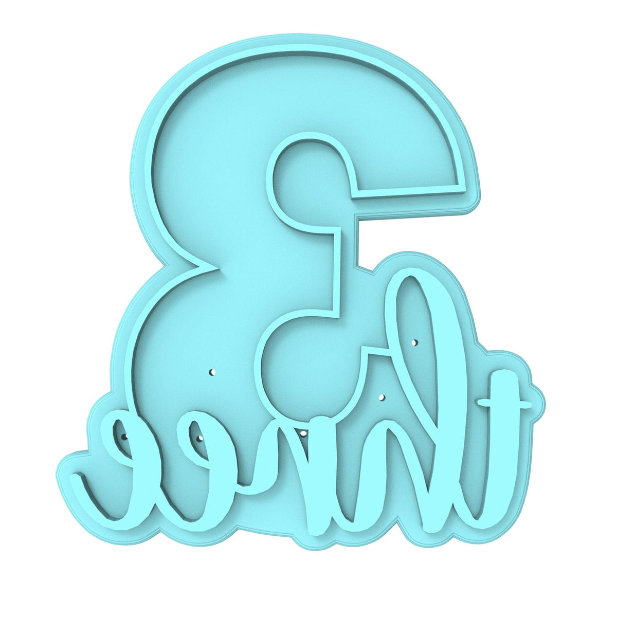 Number Three Birthday Cookie Cutter | Stamp | Stencil Cookie Cutter Lady 