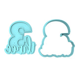 Number Three Birthday Cookie Cutter | Stamp | Stencil Cookie Cutter Lady 