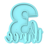 Number Three Cookie Cutter | Stamp | Stencil birthday Cookie Cutter Lady MINI - 2 Inches (5cm) Stamp ONLY 