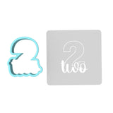 Number Two Birthday Cookie Cutter | Stamp | Stencil Cookie Cutter Lady 