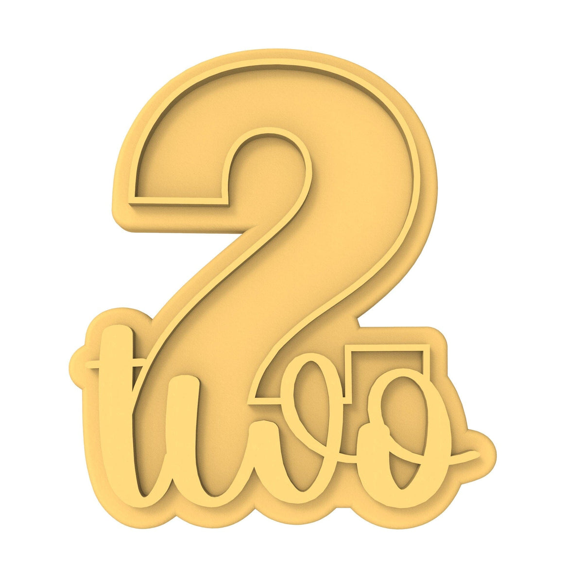 Number Two Birthday Cookie Cutter | Stamp | Stencil Cookie Cutter Lady 