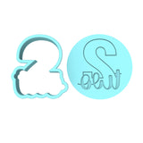 Number Two Cookie Cutter | Stamp | Stencil birthday Cookie Cutter Lady MINI - 2 Inches (5cm) **BUNDLE** Cutter + Debosser 