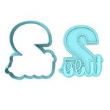 Number Two Cookie Cutter | Stamp | Stencil birthday Cookie Cutter Lady MINI - 2 Inches (5cm) **BUNDLE** Cutter + Stamp 