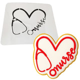 Nurse Heart Cookie Cutter | Stamp | Stencil #1 School / Grad Cookie Cutter Lady 