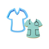 Nurse Scrubs Cookie Cutter | Stamp | Stencil #1 School / Grad Cookie Cutter Lady MINI - 2 Inches (5cm) Cookie Cutter ONLY (Outline) 