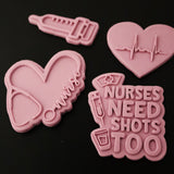 Nurse Scrubs Cookie Cutter | Stamp | Stencil #1 School / Grad Cookie Cutter Lady 