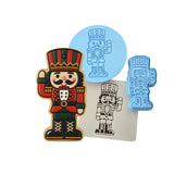 Nutcracker Green and Red Cookie Cutter | Stamp | Stencil - SHARP EDGES - FAST Shipping - Choose Your Own Size! #1 Cookie Cutter Lady LITTLE - 3 Inches (7.62cm) **FULL SET BUNDLE** Cutter + Stamp + Stencil + Debosser **BEST DEAL** 