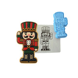 Nutcracker Green and Red Cookie Cutter | Stamp | Stencil - SHARP EDGES - FAST Shipping - Choose Your Own Size! #1 Cookie Cutter Lady LITTLE - 3 Inches (7.62cm) **BUNDLE** Cutter + Stamp + Stencil 
