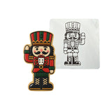 Nutcracker Green and Red Cookie Cutter | Stamp | Stencil - SHARP EDGES - FAST Shipping - Choose Your Own Size! #1 Cookie Cutter Lady LITTLE - 3 Inches (7.62cm) Stencil ONLY 