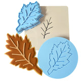 Oak Tree Leaf Cutter | Stamp | Stencil #1 Halloween / Fall Cookie Cutter Lady MINI - 2 Inches (5cm) **FULL SET BUNDLE** Cutter + Stamp + Stencil + Debosser **BEST DEAL** 