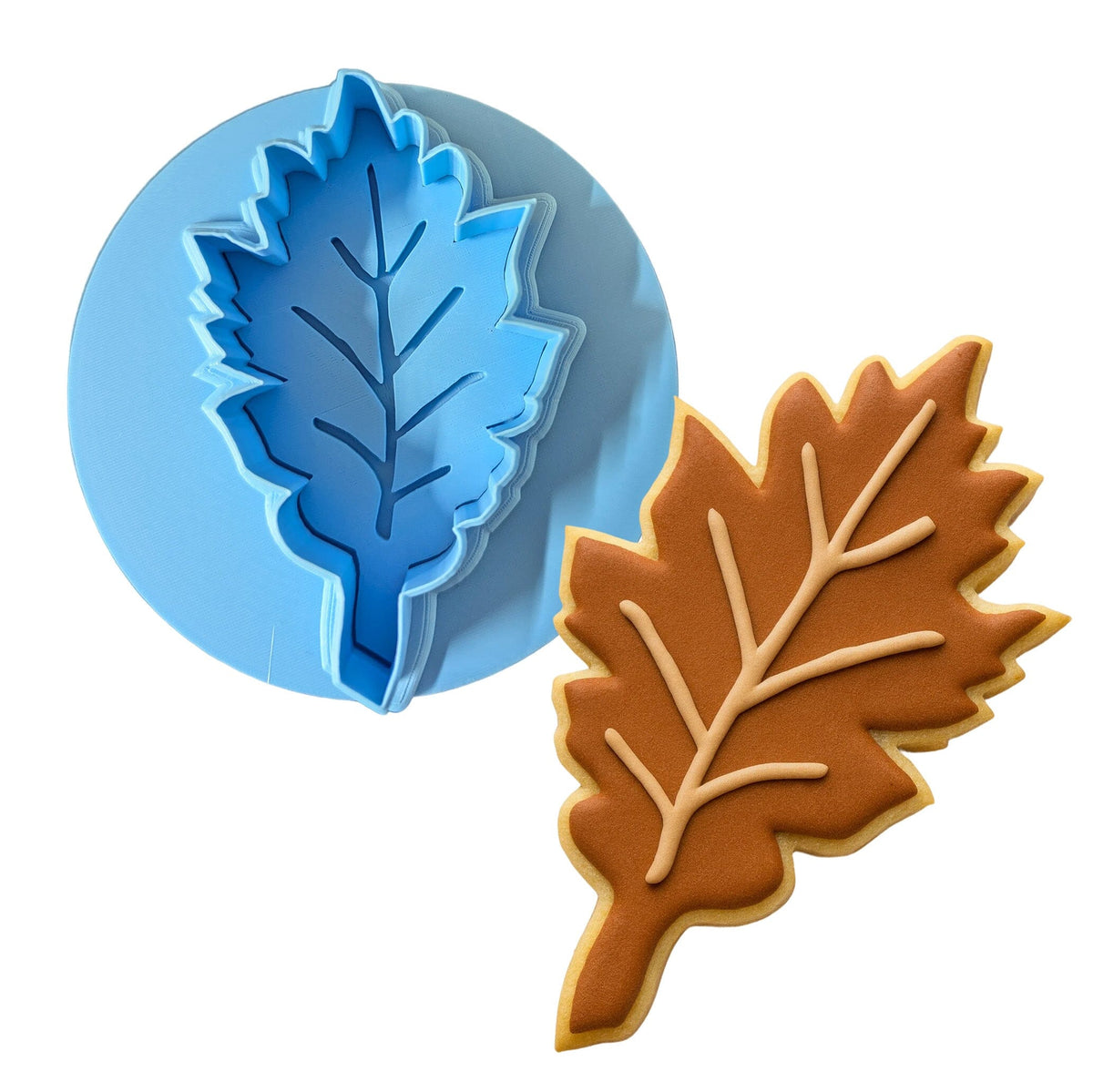 Oak Tree Leaf Cutter | Stamp | Stencil #1 Halloween / Fall Cookie Cutter Lady MINI - 2 Inches (5cm) **BUNDLE** Cutter + Debosser 