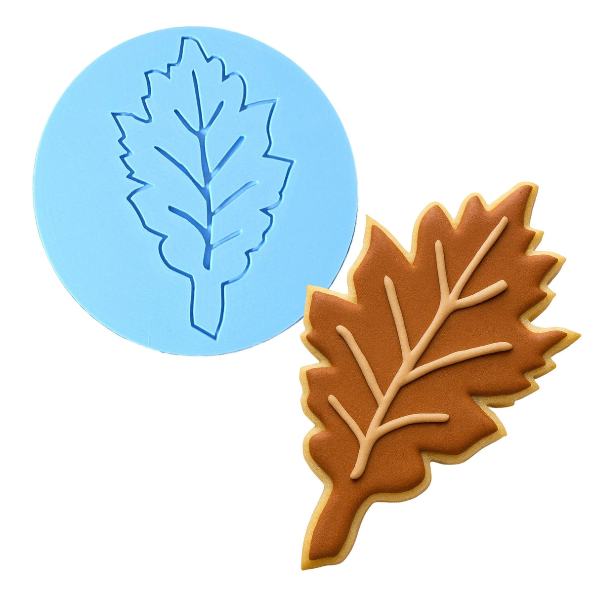 Oak Tree Leaf Cutter | Stamp | Stencil #1 Halloween / Fall Cookie Cutter Lady MINI - 2 Inches (5cm) Debosser ONLY 