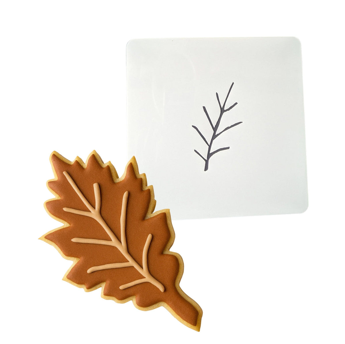 Oak Tree Leaf Cutter | Stamp | Stencil #1 Halloween / Fall Cookie Cutter Lady MINI - 2 Inches (5cm) Stencil ONLY 