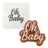 Oh Baby Script Cookie Cutter | Stamp | Stencil - SHARP EDGES - FAST Shipping - Choose Your Own Size! #1 Cookie Cutter Lady LITTLE - 3 Inches (7.62cm) Stencil ONLY 