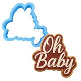 Oh Baby Script Cookie Cutter | Stamp | Stencil - SHARP EDGES - FAST Shipping - Choose Your Own Size! #1 Cookie Cutter Lady LITTLE - 3 Inches (7.62cm) Cookie Cutter ONLY (Outline) 