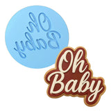Oh Baby Script Cookie Cutter | Stamp | Stencil - SHARP EDGES - FAST Shipping - Choose Your Own Size! #1 Cookie Cutter Lady LITTLE - 3 Inches (7.62cm) Debosser ONLY 
