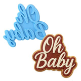 Oh Baby Script Cookie Cutter | Stamp | Stencil - SHARP EDGES - FAST Shipping - Choose Your Own Size! #1 Cookie Cutter Lady LITTLE - 3 Inches (7.62cm) Stamp ONLY 