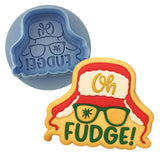 Oh Fudge Ralphie Cookie Cutter | Stamp | Stencil Xmas / Winter / NYE Cookie Cutter Lady MINI - 2 Inches (5cm) **BUNDLE** Cutter + Debosser 