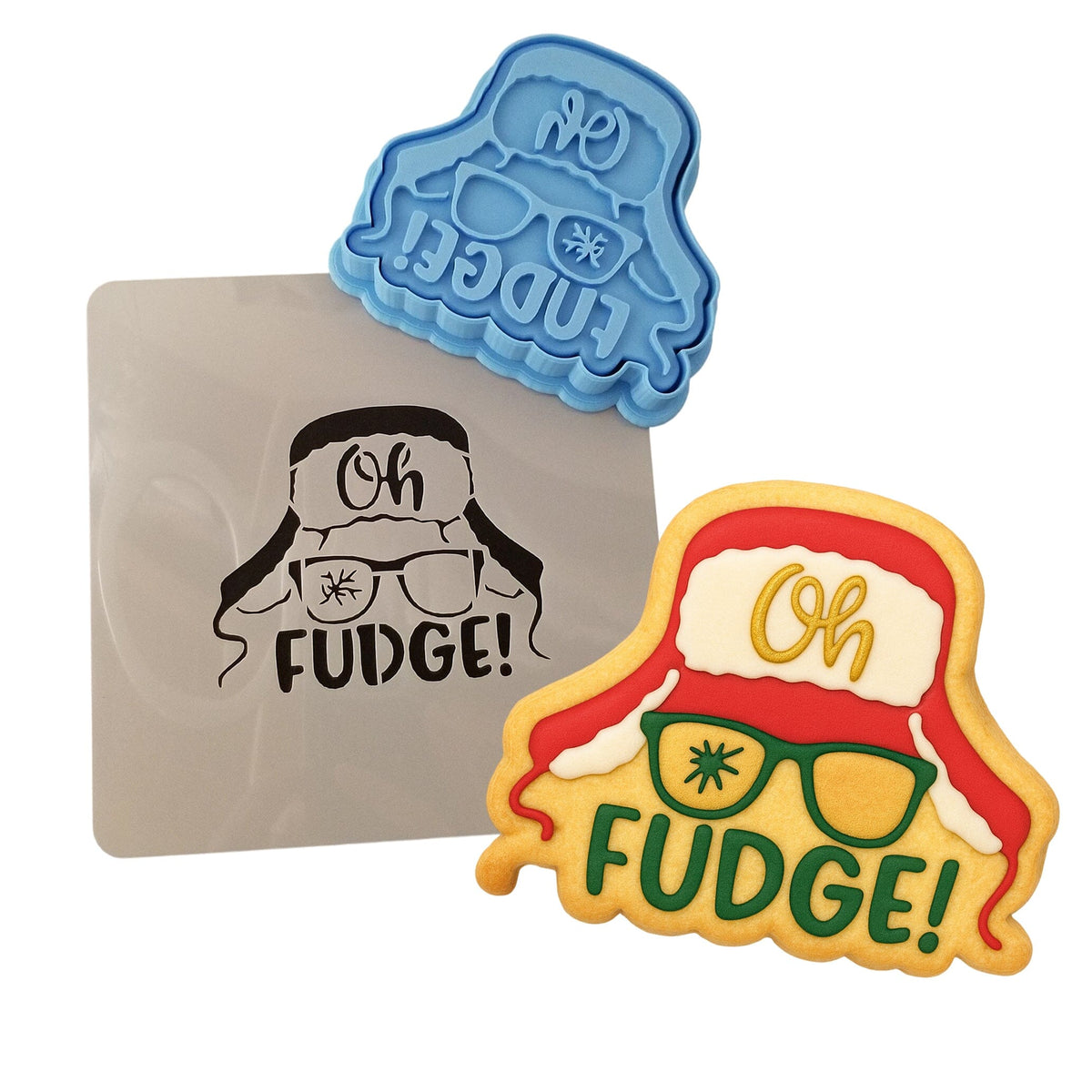 Oh Fudge Ralphie Cookie Cutter | Stamp | Stencil Xmas / Winter / NYE Cookie Cutter Lady 