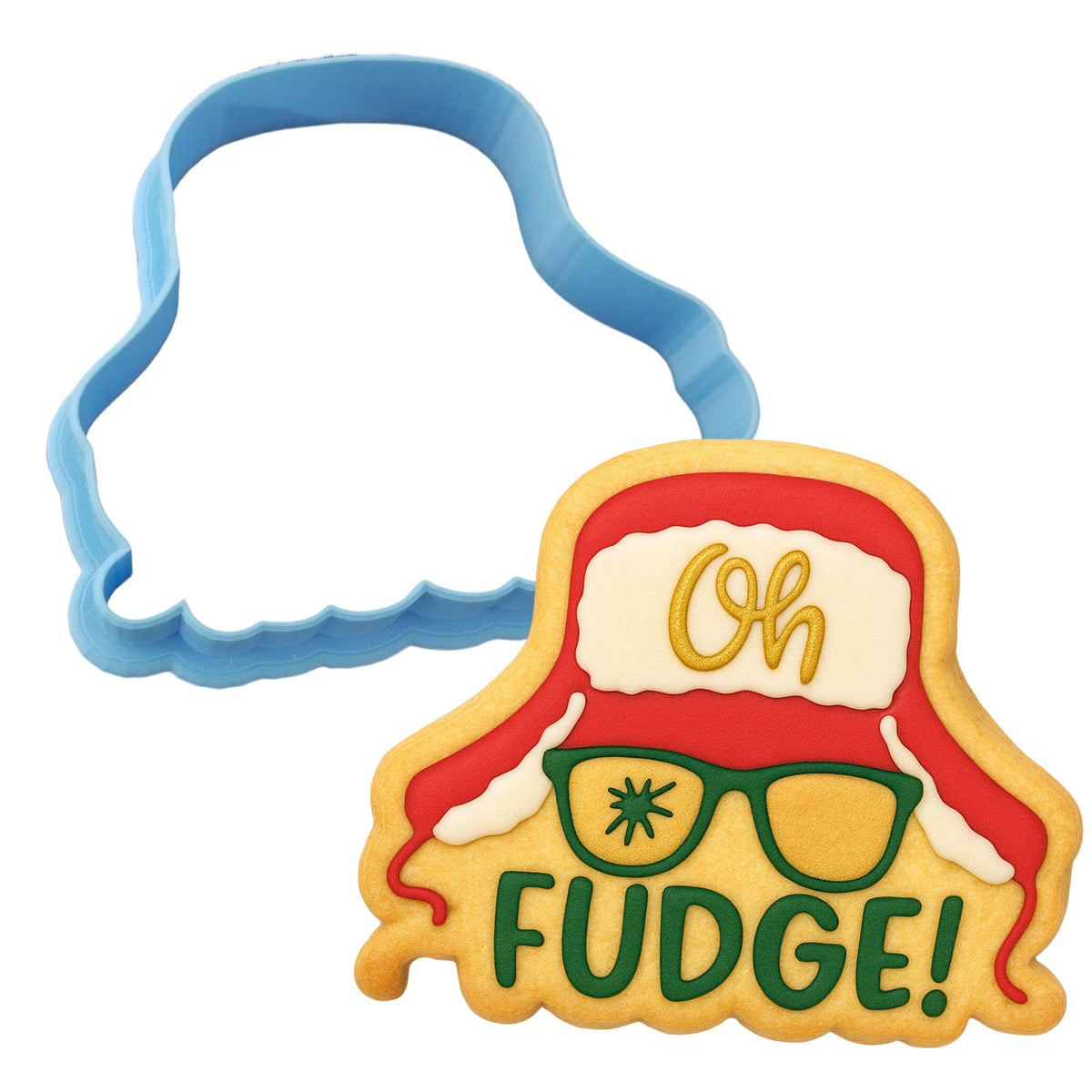 Oh Fudge Ralphie Cookie Cutter | Stamp | Stencil Xmas / Winter / NYE Cookie Cutter Lady MINI - 2 Inches (5cm) Cookie Cutter ONLY (Outline) 