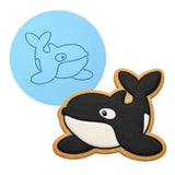 Orca Whale Cookie Cutter | Stamp | Stencil #1 Beach / Summer Cookie Cutter Lady MINI - 2 Inches (5cm) Debosser ONLY 