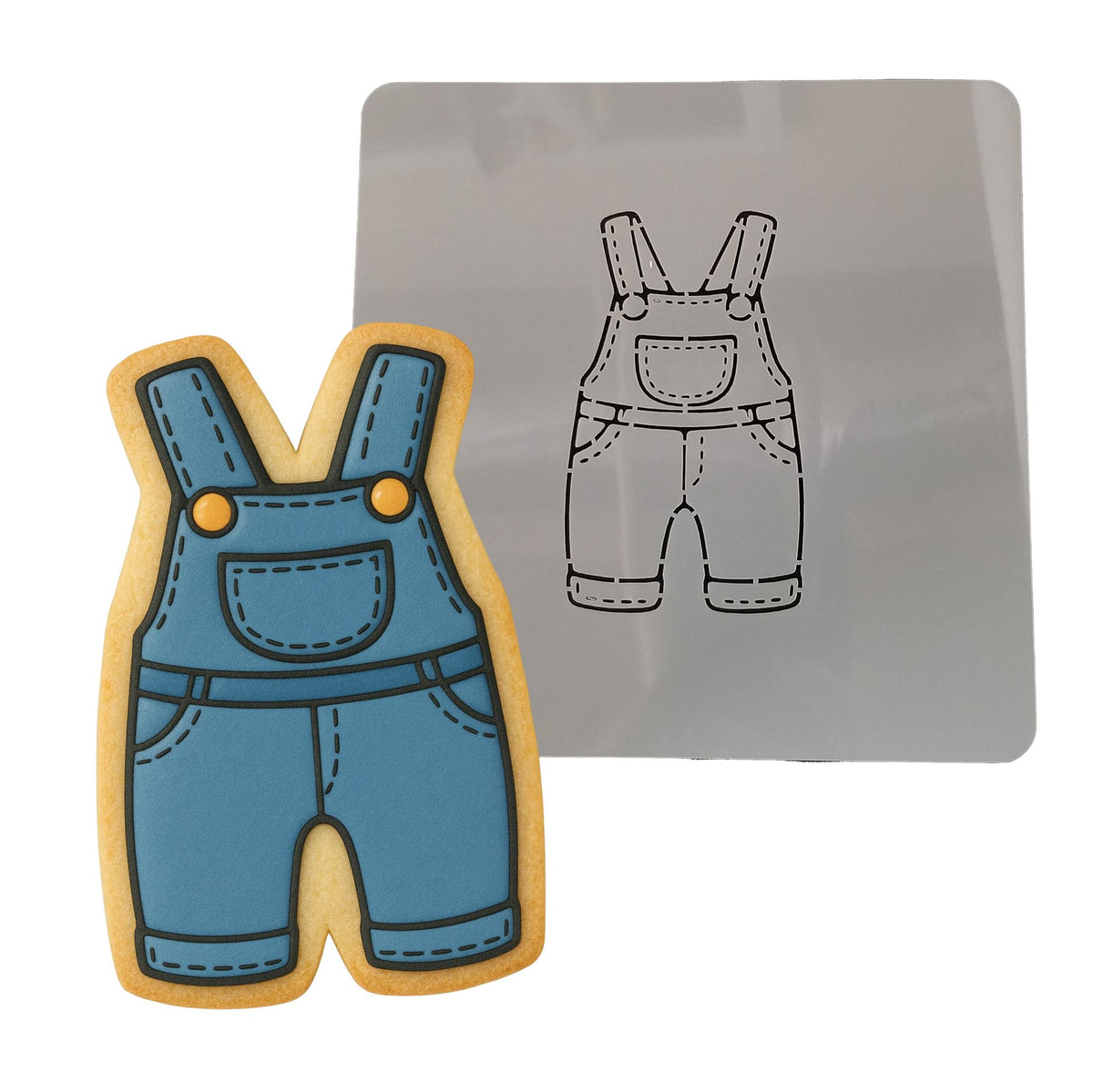 Overalls 1 Cookie Cutter | Stamp | Stencil - SHARP EDGES - FAST Shipping - Choose Your Own Size! #1 Cookie Cutter Lady 