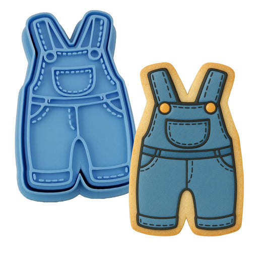 Overalls 1 Cookie Cutter | Stamp | Stencil - SHARP EDGES - FAST Shipping - Choose Your Own Size! #1 Cookie Cutter Lady 