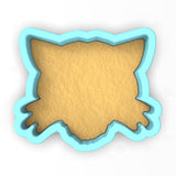 a cookie cutter shaped like a cat's head