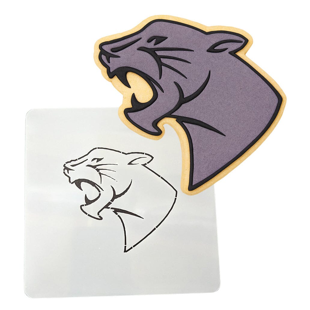 Panther Head Cookie Cutter | Stamp | Stencil #1 Animals & Dinosaurs Cookie Cutter Lady MINI - 2 Inches (5cm) Stencil ONLY 