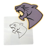 Panther Head Cookie Cutter | Stamp | Stencil #1 Animals & Dinosaurs Cookie Cutter Lady MINI - 2 Inches (5cm) Stencil ONLY 
