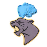 Panther Head Cookie Cutter | Stamp | Stencil #1 Animals & Dinosaurs Cookie Cutter Lady MINI - 2 Inches (5cm) **BUNDLE** Cutter + Stamp 