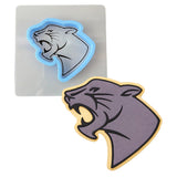 Panther Head Cookie Cutter | Stamp | Stencil #1 Animals & Dinosaurs Cookie Cutter Lady MINI - 2 Inches (5cm) **BUNDLE** Cutter + Stencil 